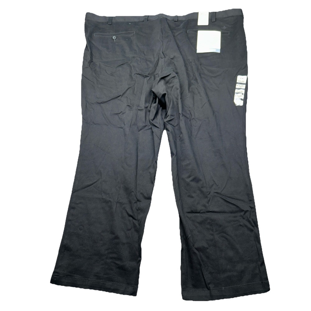 Dockers Easy khaki pants 52x30 Big & Tall Classic fit Pleated Black